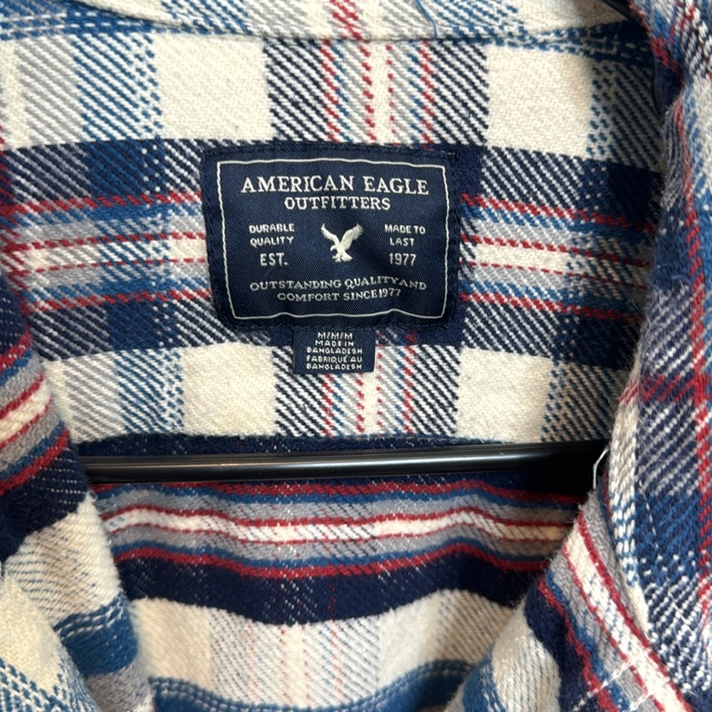 American Eagle Flannel Button Down Size M - image 3